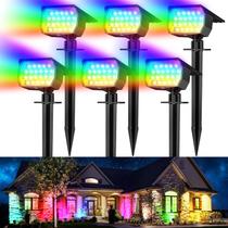 Holofotes solares WENATY Color Changing 7 modos, pacote com 6 IP65