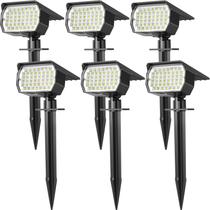 Holofotes solares WENATY, pacote com 6, 46 LED, IP65, impermeáveis