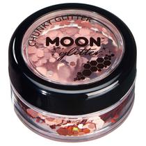 Holográfico Chunky Glitter Moon Glitter em ouro rosa 3 ml