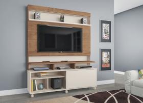 Home 1 Porta P/ Tv Até 55” Atlanta 2225R Canelato /3d Off White Atualle