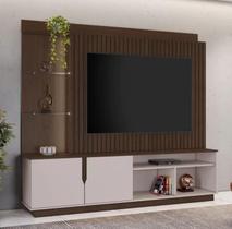 Home Amparo Para Tv Até 60" JCM Movelaria - Café Soft/Off Home Amparo Para Tv Até 60" JCM Movelaria - Café Soft/Off
