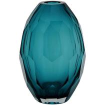 HOME&ampCO GEMSTONE VASO 24x16x16cm VIDRO AZUL
