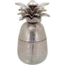 HOME&ampCO NEROLY CASTIÇAL 20x10x10cm METAL PRATA ABACAXI