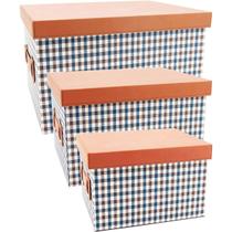 HOME&ampCO VICTORINE CAIXA ORGANIZADORA SINTÉTICO COLOR 3PÇ