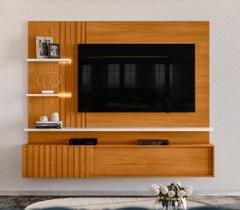 Home Bancada Suspensa Atena com 3 Portas Deslizantes Cinamomo Off White Madetec