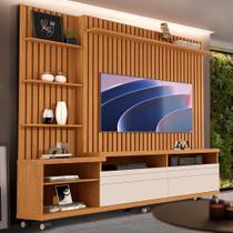 Home Com 4 Prateleiras Para Tv Até 58 Polegadas Nature Off White Plais Shop Jm