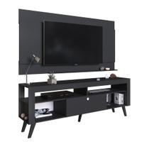 Home Com Bancada E Painel Para Tv Ate 70" Italia Preto