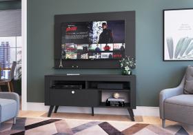 Home com Bancada e Painel Tv Até 55 Dinamarca Preto - Art In Moveis