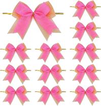 Home Decor Meseey, 12 peças, laços de serapilheira, 10 cm, rosa choque Home Decor Meseey, 12 peças, laços de serapilheira, 10 cm, rosa choque