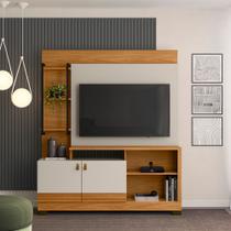 Home Decorativo Jatiuca MDP/MDF Ripado TV Até 50 Polegadas Nature/Off White G77 - Gran Belo Home Decorativo Jatiuca MDP/MDF Ripado TV Até 50 Polegadas Nature/Off White G77 - Gran Belo