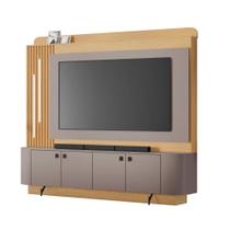 Home Dominus para Tv até 65" com Led e 4 Portas Jcm Cor:Jequitibá/Silver