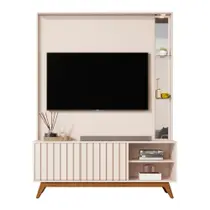 Home Estante Açaí 1.4 com LED Sala para TV até 60" e Espelho Home Estante Açaí 1.4 com LED Sala para TV até 60" e Espelho