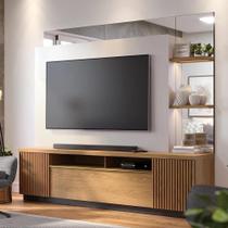 Home Estante para TV Até 70 Polegadas Niterói com 3 Portas e 2 Prateleiras Freijó/Off White/Preto Fosco - Walmir Móveis Home Estante para TV Até 70 Polegadas Niterói com 3 Portas e 2 Prateleiras Freijó/Off White/Preto Fosco - Walmir Móveis