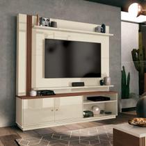 Home Estante Royal 1.80m p/ TV até 65'' Off white / Naturale - EDN MÓVEIS