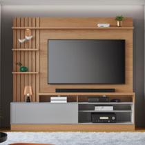 Home Frisado para TVs de 65" Iguazu Freijó Cinza