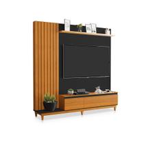 Home Frisado Roma Para TV até 65 Polegadas Preto Freijó