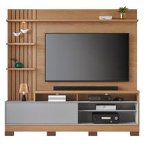 Home Frisado TVs 65" e 8 Pés Lece Freijó Cinza Fosco