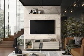 Home Frizz Master para TV de até 75 polegadas - CALACATA / OFF WHITE - Madetec