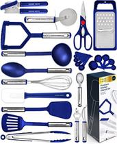 Home Hero 25 pcs Kitchen Utensils Set - Nylon & Inoxidável Aço Cozinha Utensílios Conjunto - Utensílios de Cozinha Antiaderente com Espátula - Gadgets cozinha - Conjunto de ferramentas de cozinha - Conchas de Cozinha - Conchas de Cozinha