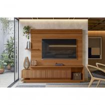 Home Istambul Painel P- Tvs Até 65'' 2 Portas Nichos E Prateleiras - Jequitiba Ripado