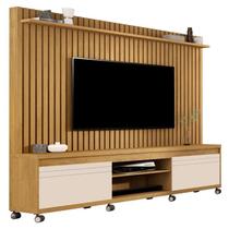 Home ORI Ripado com Pintura UV Amadeirada Acabamento em Alto Relevo Laquesdo Off/White 2 Portas com Corrediças Metálicas e Rodízios Cor Cumaru/Off Whi Home ORI Ripado com Pintura UV Amadeirada Acabamento em Alto Relevo Laquesdo Off/White 2 Portas com Corrediças Metálicas e Rodízios Cor Cumaru/Off Whi