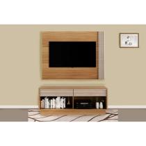 Home p/ TV até 42 Pol PL3004/RA2003 Ripado c/ 2 Gavetas 115x150cm Natural/Off White - Tecno Mobili