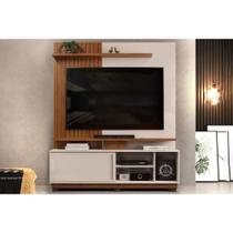 Home p/TV até 55 Polegadas Athenas c/ Prateleira Nichos e Rodapé 150x179cm Freijó/Off White - DJ Móveis Home p/TV até 55 Polegadas Athenas c/ Prateleira Nichos e Rodapé 150x179cm Freijó/Off White - DJ Móveis