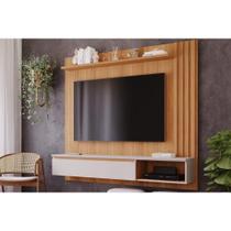 Home p/TV até 60 Polegadas Panama Plus Ripado c/ Prateleira 162x157cm Nature/Off White - Permóbili