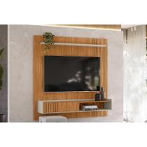 Home p/ TV até 65 Pol Dublin c/ 1 Porta e 1 Prateleira 160x160cm Nature/Off White - Linea Brasil