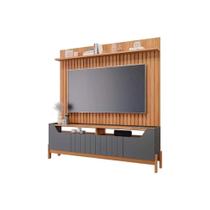 Home p/ TV até 70 Pol Moema/Maragogi Ripado c/ 4 Portas e Pés 180x197cm Grafite/Nature - Permóbili Home p/ TV até 70 Pol Moema/Maragogi Ripado c/ 4 Portas e Pés 180x197cm Grafite/Nature - Permóbili