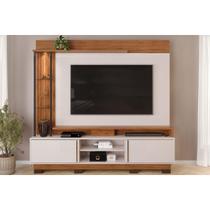 Home p/ TV até 70 Polegadas Martino c/ Prateleira Nichos e Pés 200x190cm Freijó/Off White - DJ Móveis Home p/ TV até 70 Polegadas Martino c/ Prateleira Nichos e Pés 200x190cm Freijó/Off White - DJ Móveis