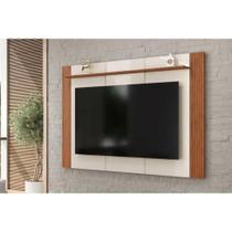 Home p/ TV até 75 Pol Helo 183x136cm Off White/Freijó - DJ Móveis