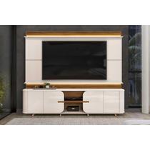 Home p/ TV até 75 Pol Lord c/ 4 Porta 240x200cm Off White/Freijó - DJ Móveis Home p/ TV até 75 Pol Lord c/ 4 Porta 240x200cm Off White/Freijó - DJ Móveis