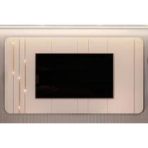 Home p/ TV até 75 Polegadas Celine 100% MDF c/ Led 241x132cm Off White - DJ Móveis