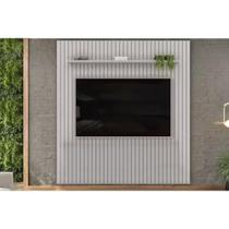 Home p/ TV até 85 Pol Pratic Ripado c/ 1 Prateleira 275x240cm Bali - DJ Móveis