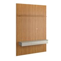 Home Painel Ripado 250x184cm Para TV 75 Supremo 1.8 Patrimar Cinamomo/Off White