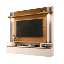 Home Painel Suspenso Vigo Para Tv 55 Polegadas 181x168-Cinamomo-Off White-EdeCasaMoveis