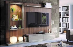 Home para Sala de TV Moderno com Nicho 2,70m - Agnes - Montanhês Móveis