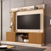Home Para TV 65 Polegadas Ripado Cinamomo/Off White - Atlanta/Bechara