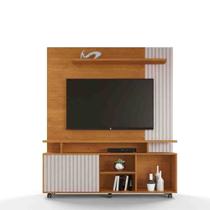 Home Para TV 65'' Serrano New Ripado Porta de Correr C/Rodízios COR:Cinamomo/Off