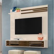 Home para Tv até 55 Polegadas Bancada Frizz Sublime Madetec Off White com Savana