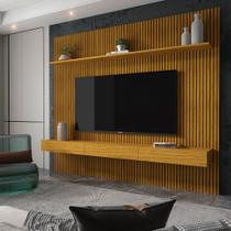 Home para Tv Clean 220 Naturele Impressão Ripado 3D - Gelius - Gelius Móveis