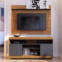 Home para TV com Portas Vernita Noce Preto Home para TV com Portas Vernita Noce Preto