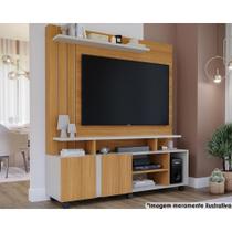 Home para TV Valência até 55 Polegadas c/ 2 Portas e 6 Nichos Nature/Off White - Permóbili