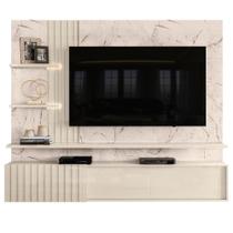 Home para TVs 65" Ripado Milão Calacata Off White