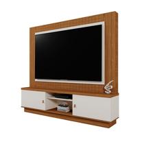 Home Rack Painel Santos Sala Para Tv de 70 Polegadas Off White Com Amendoa Home Rack Painel Santos Sala Para Tv de 70 Polegadas Off White Com Amendoa