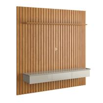 Home Ripado Antares 1.8 com Gavetas Para TV Até 75 Polegadas Cinamomo com Off White