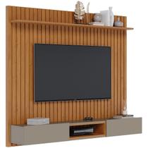 Home Ripado Painel de Parede Suspenso Embutido para Sala de Estar com Nicho Bancada Prateleira 2 Portas LOFT Imcal 1.8 - Nature/Giânduia Home Ripado Painel de Parede Suspenso Embutido para Sala de Estar com Nicho Bancada Prateleira 2 Portas LOFT Imcal 1.8 - Nature/Giânduia