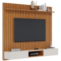 Home Ripado Painel de Parede Suspenso Embutido para Sala de Estar com Nicho Bancada Prateleira 2 Portas LOFT Imcal 1.8 - Nature/Offwhite Home Ripado Painel de Parede Suspenso Embutido para Sala de Estar com Nicho Bancada Prateleira 2 Portas LOFT Imcal 1.8 - Nature/Offwhite