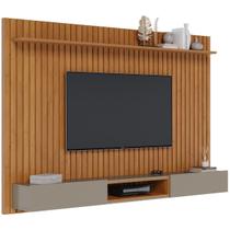 Home Ripado Painel de Parede Suspenso Embutido para Sala de Estar com Nicho Bancada Prateleira 2 Portas LOFT Imcal 2.2 - Nature/Giânduia Home Ripado Painel de Parede Suspenso Embutido para Sala de Estar com Nicho Bancada Prateleira 2 Portas LOFT Imcal 2.2 - Nature/Giânduia